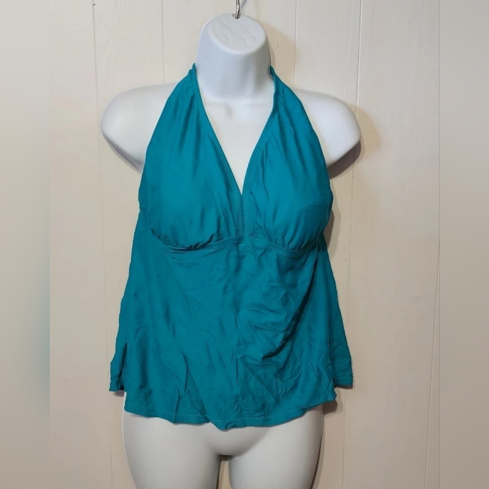 Catalina Turquoise Halter Bikini Top